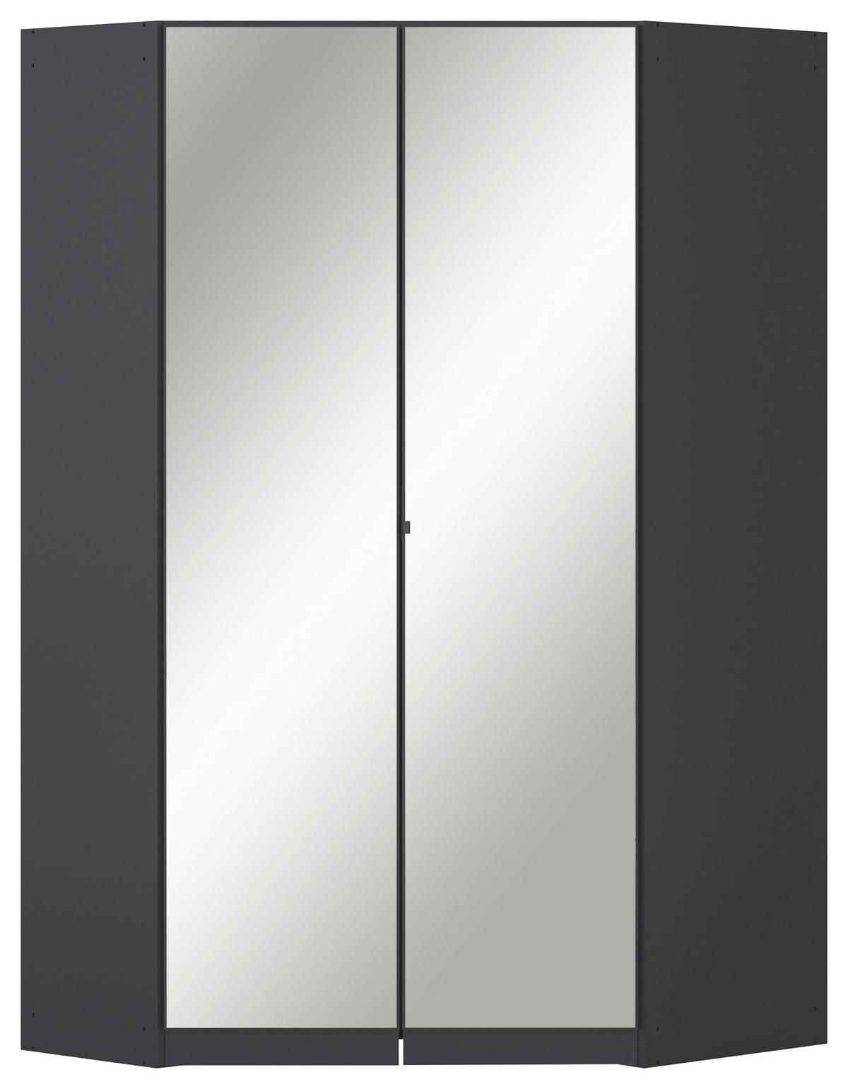 Eckkleiderschrank Costa Grau B: 117 cm - Grau, MODERN, Holzwerkstoff (117/197/104cm) - Rauch Möbel