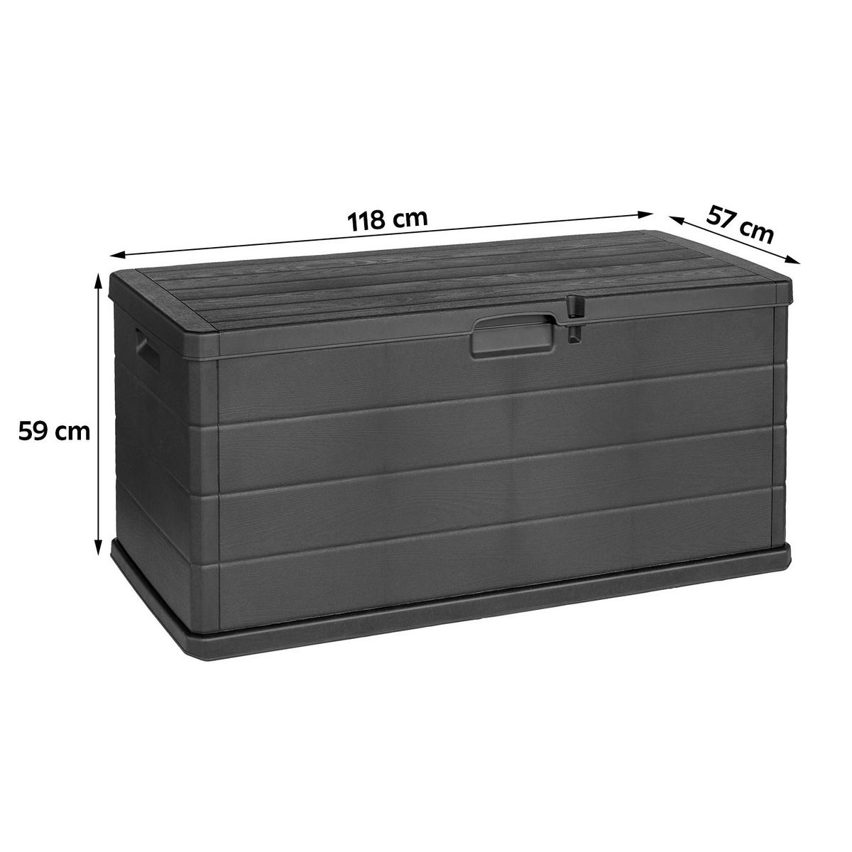 Kissenbox Alpha - Anthrazit, MODERN, Kunststoff (118/59/57cm) - Luca Bessoni