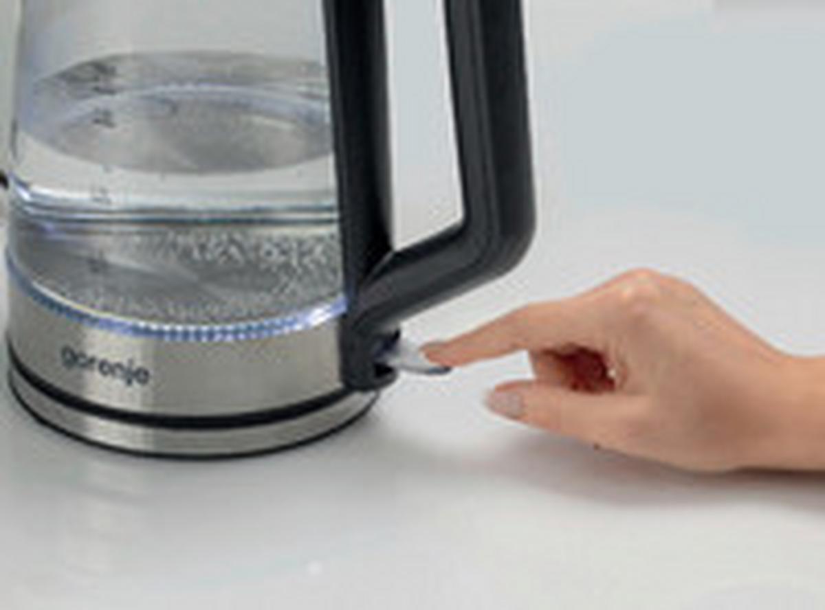 Wasserkocher K17ged - Silberfarben, Basics, Glas (23/27,6/21,4cm) - Gorenje