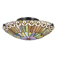 Mennyezeti Lámpa Qz-Watkins-F-Vb - sötétbarna/többszínű, Konventionell, üveg/fém (13,5/42,0cm) - Elstead Lighting