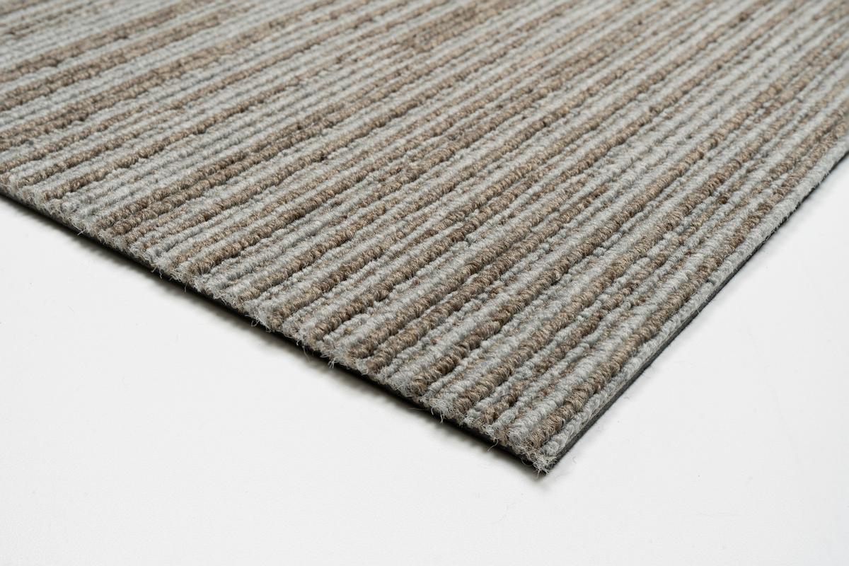 Teppichfliese Grau/Hellbraun Ambition 50x50 cm Florhöhe 3mm - Hellbraun/Grau, Basics, Textil (50/50cm)