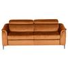 Schlafsofa Pafos Cognac B: 203 Cm - Chromfarben/Cognac, Design, Textil (203/77-98/103cm) - MID.YOU