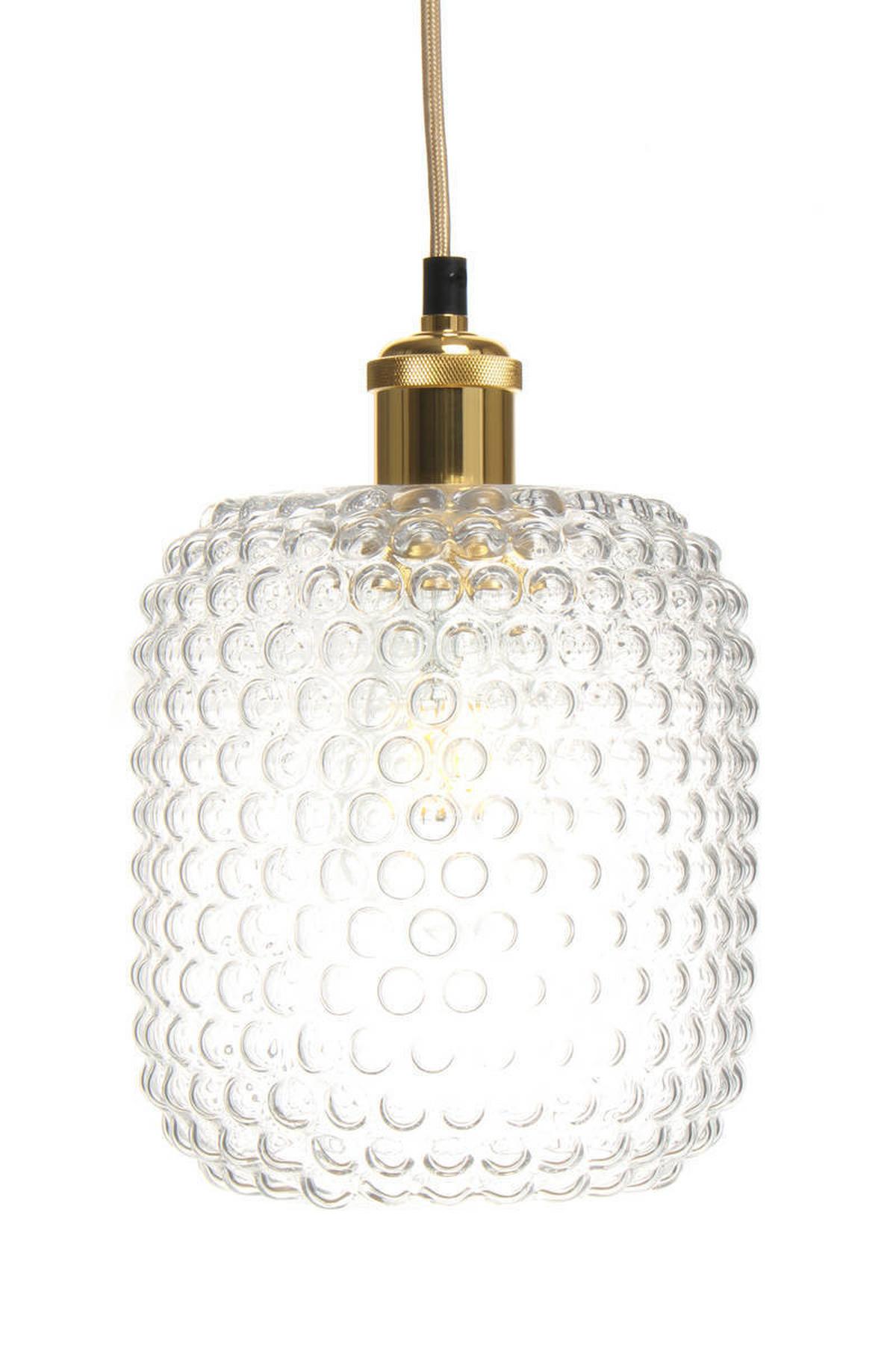 Hängeleuchte Irene H: 27 Cm 1-Flammig Glasschirm - Klar, Trend, Glas (20/27/20cm) - Kayoom