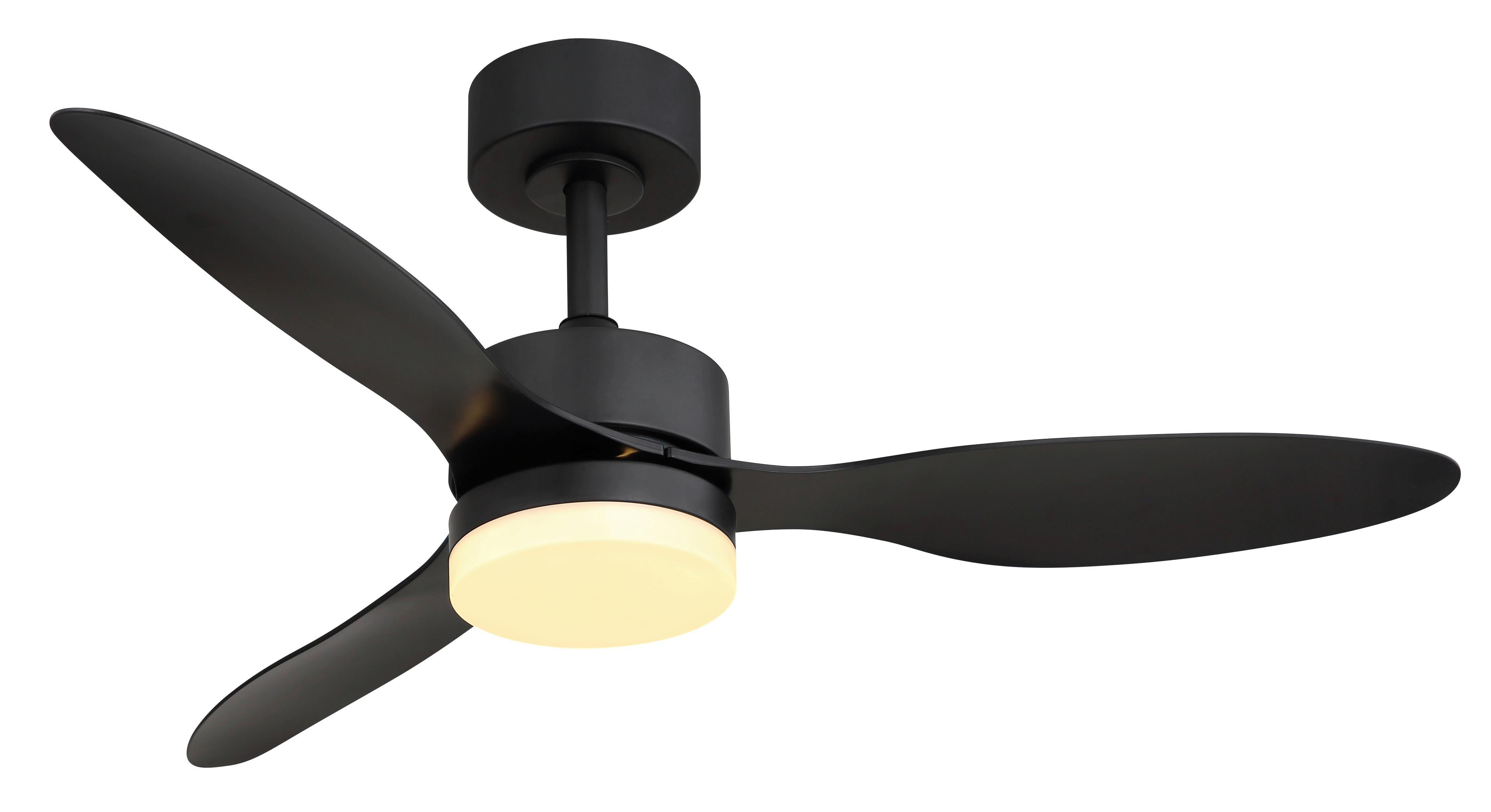 DECKENVENTILATOR HEYLA - Opal/Schwarz, Basics, Kunststoff/Metall (106/40,5cm)