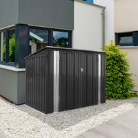 Mülltonnenbox für 2-3 Tonnen B/H/T: ca.185/117-133/100cm - Anthrazit, Basics, Metall (185/117-133/100cm)