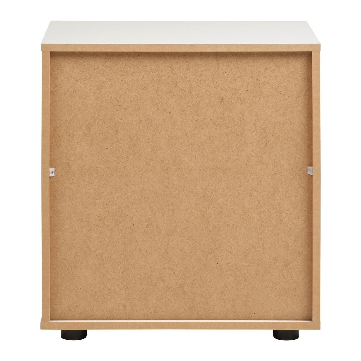 Nočný stolek LUMIO - černá/kašmírová, Konvenční, kompozitní dřevo/plast (52/58/38cm) - Mömax