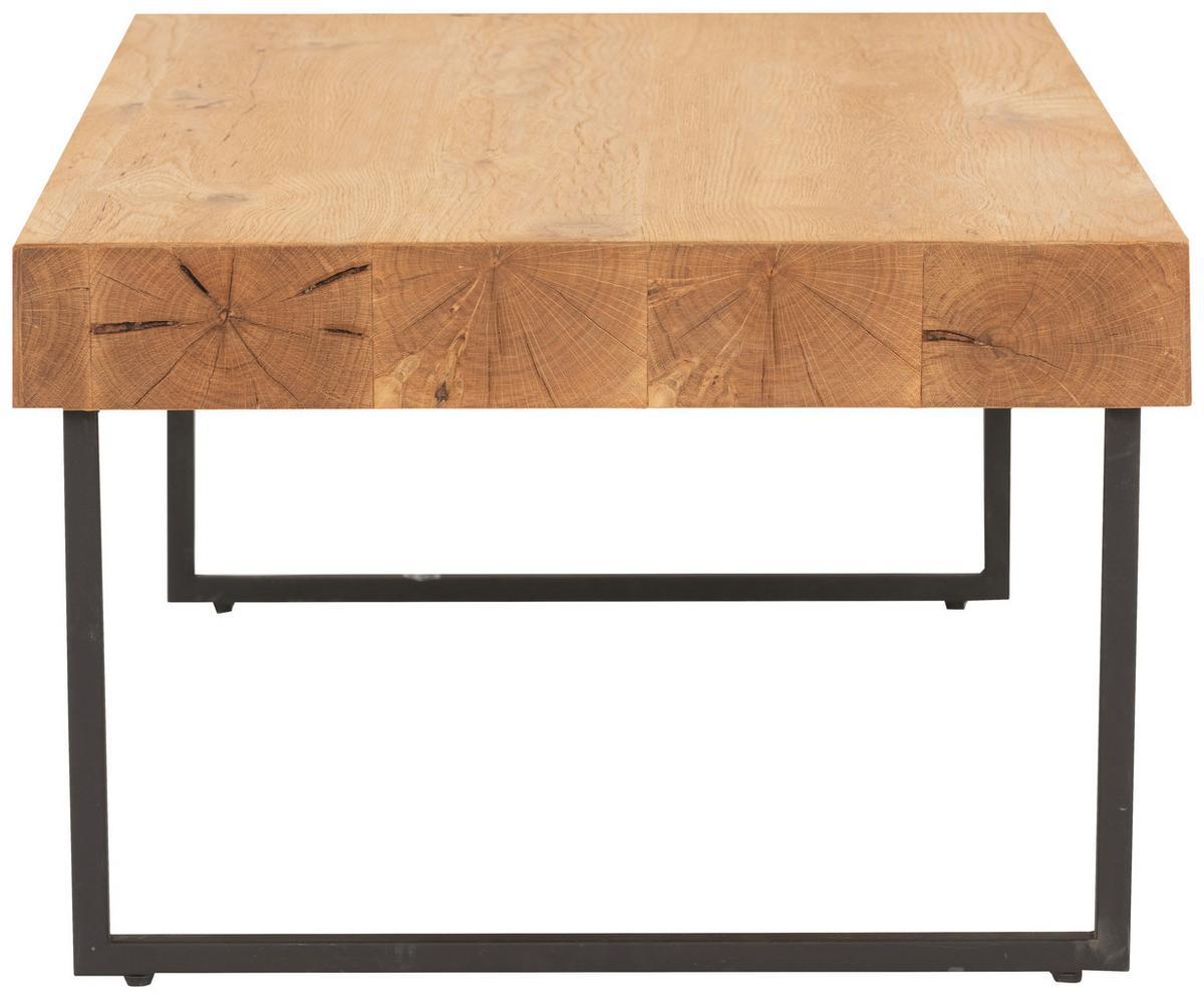 Dohányzóasztal Rimini - fekete/natúr, Modern, faalapú anyag/fa (110/42,8/65cm)