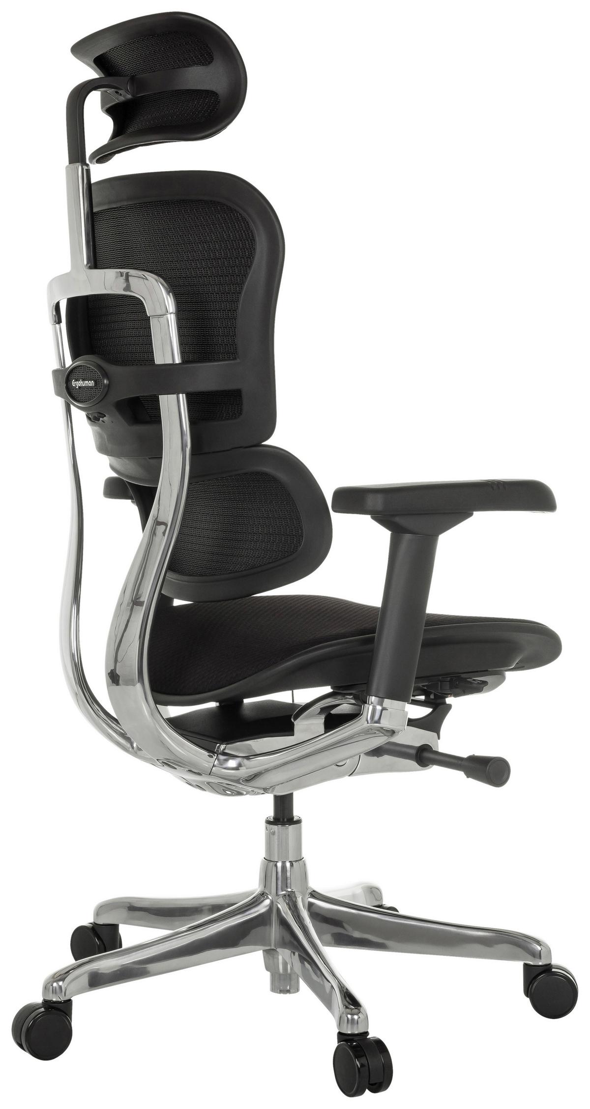 Drehstuhl Erdohuman Gen2 Schwarz B: 78 cm - Silberfarben/Schwarz, MODERN, Kunststoff/Textil (78/117-136/64cm) - MID.YOU