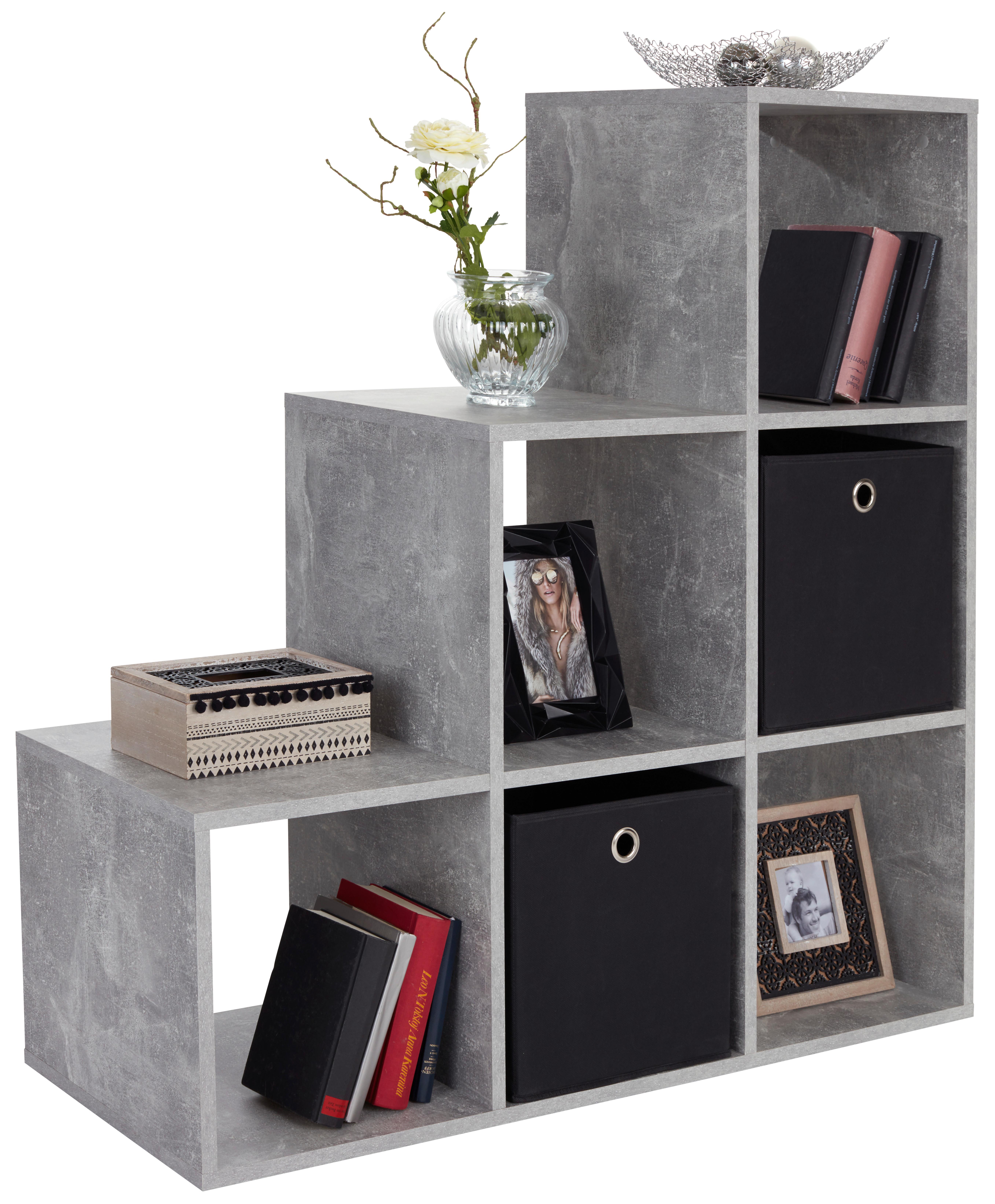 Raumteiler Pisa B: 112 Cm Betonoptik - Grau, MODERN, Holzwerkstoff (112/114/35cm)