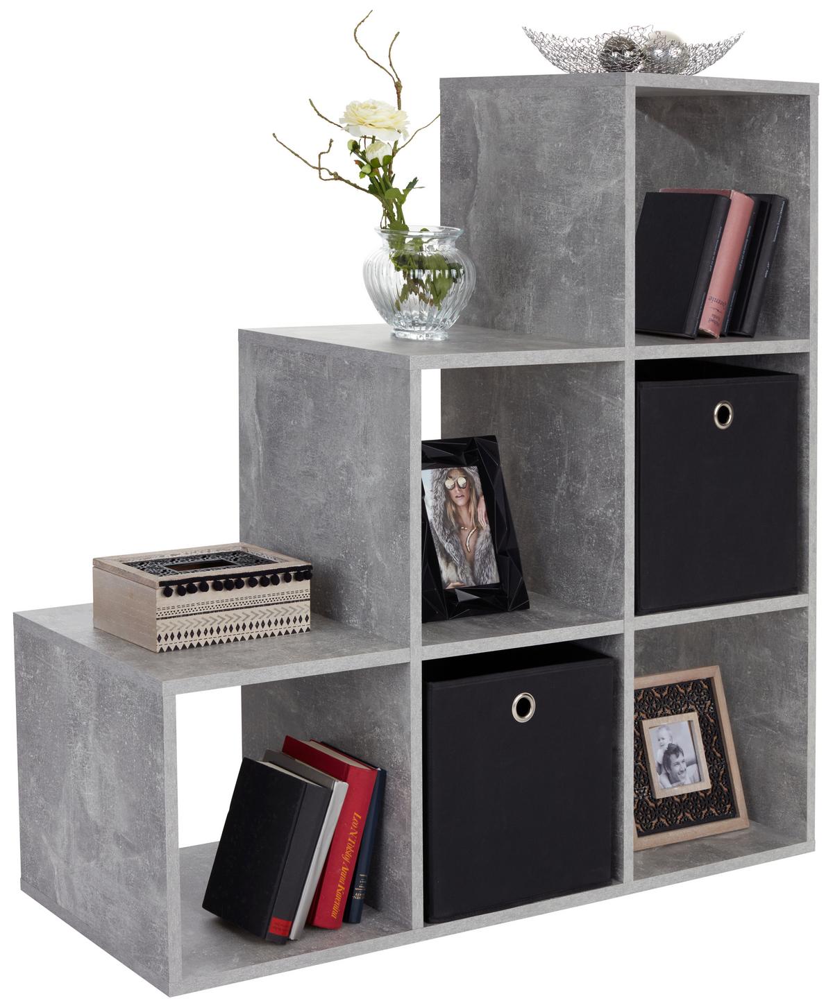 Raumteiler Pisa B: 112 Cm Betonoptik - Grau, MODERN, Holzwerkstoff (112/114/35cm)