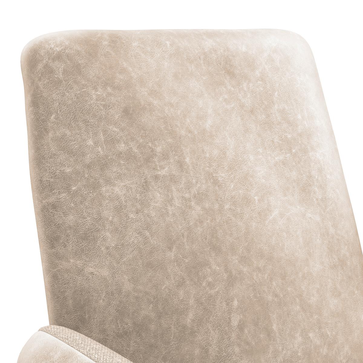 Armlehnstuhl Kian Webstoff creme, B: 65 cm - Creme/Schwarz, Trend, Textil/Metall (65/88/63cm)