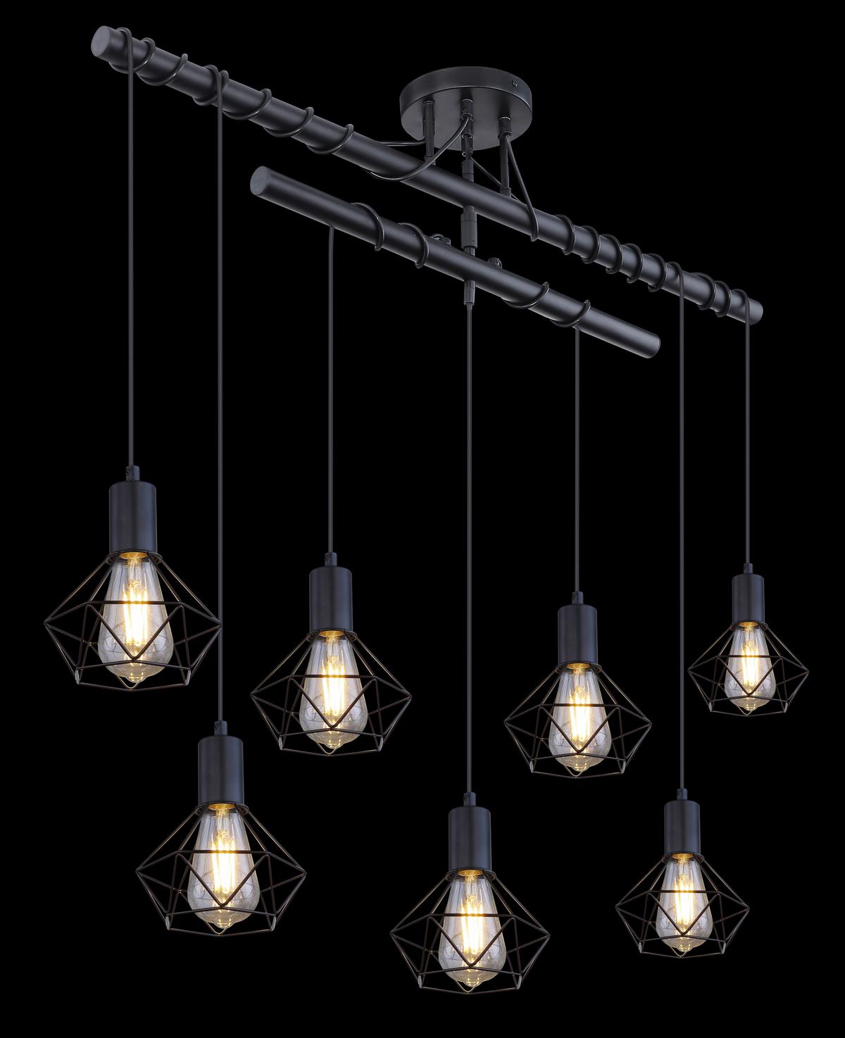 Deckenleuchte L: 100 cm drehbar - Schwarz, Basics, Metall (100/15/100cm) - Globo