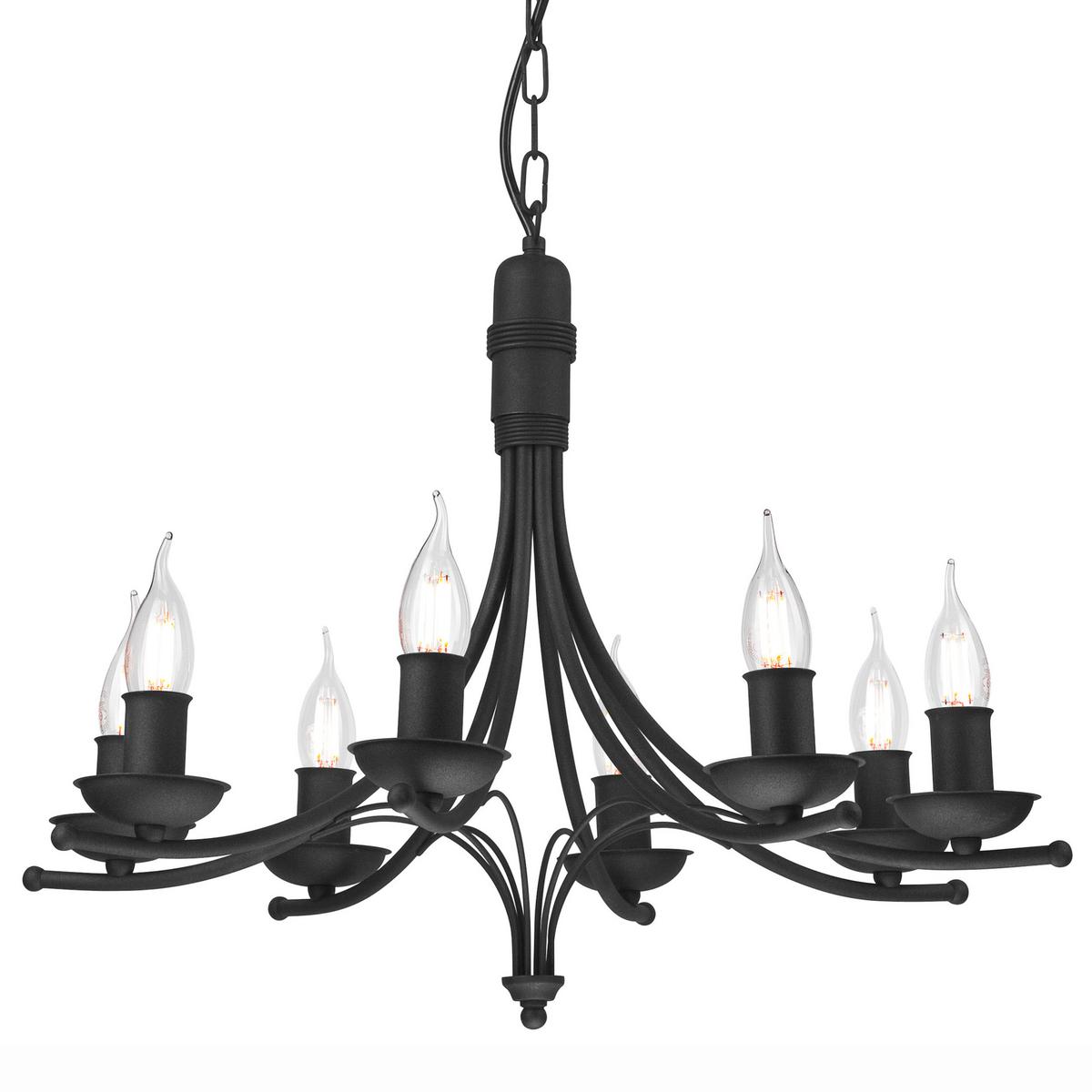 Pendelleuchte 44125_lucy_black - Schwarz Hochglanz, KONVENTIONELL, Metall (58/100cm)