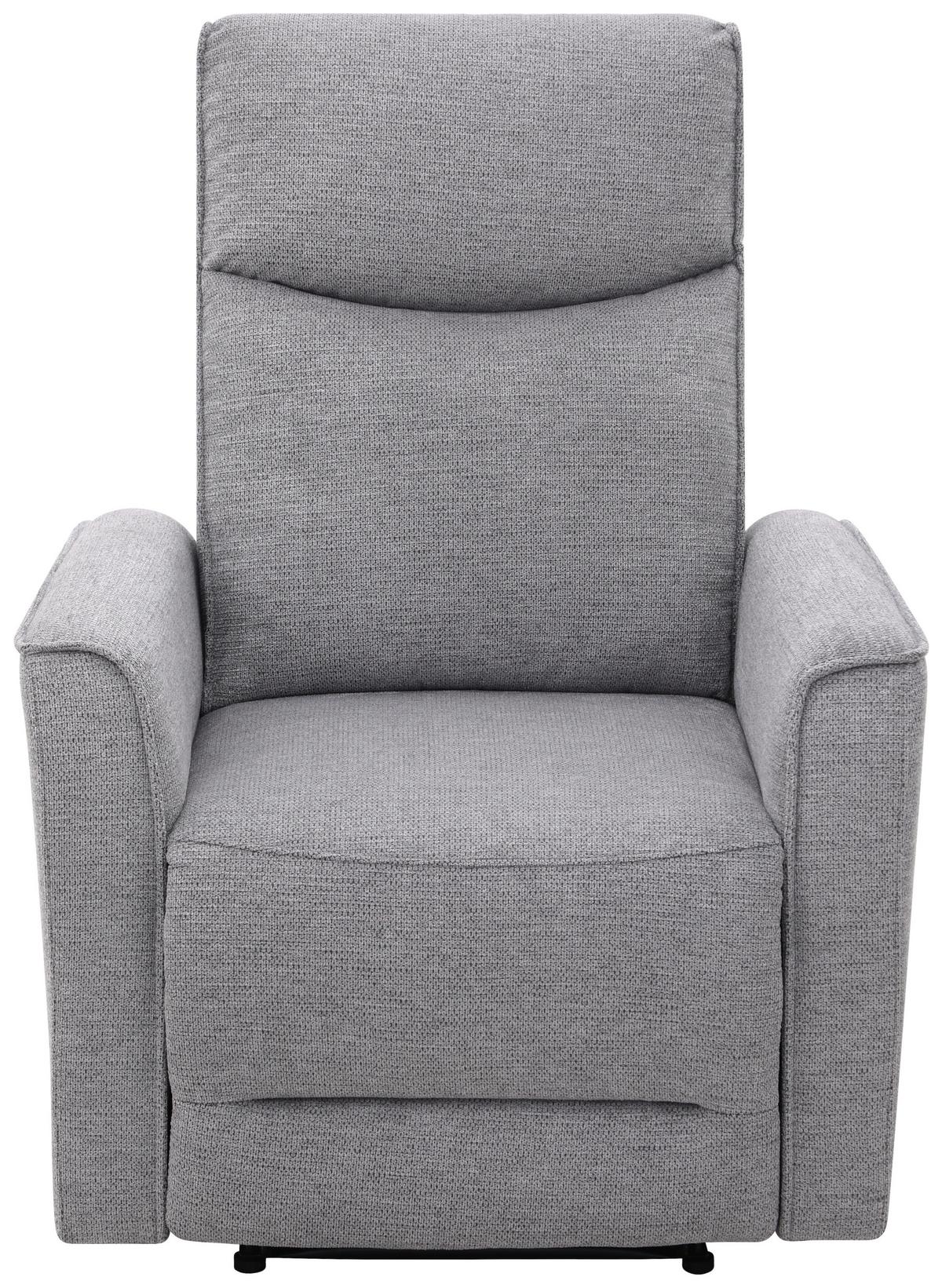 Fernsehsessel Leon Dunkelgrau mit Relaxfunktion - Dunkelgrau/Schwarz, Basics, Holz/Kunststoff (80/102/96cm) - Ondega