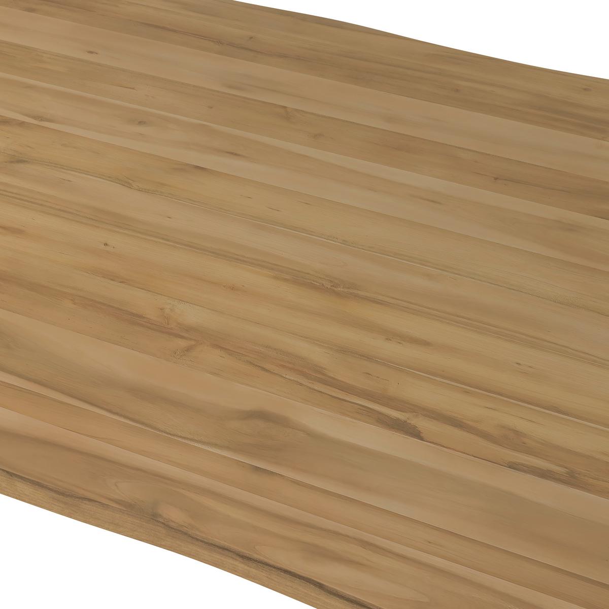 Jedálenský stôl Filo, š: 160 cm - čierna/farba akácie, Modern, kov/drevo (160/90/76cm) - Bessagi Home