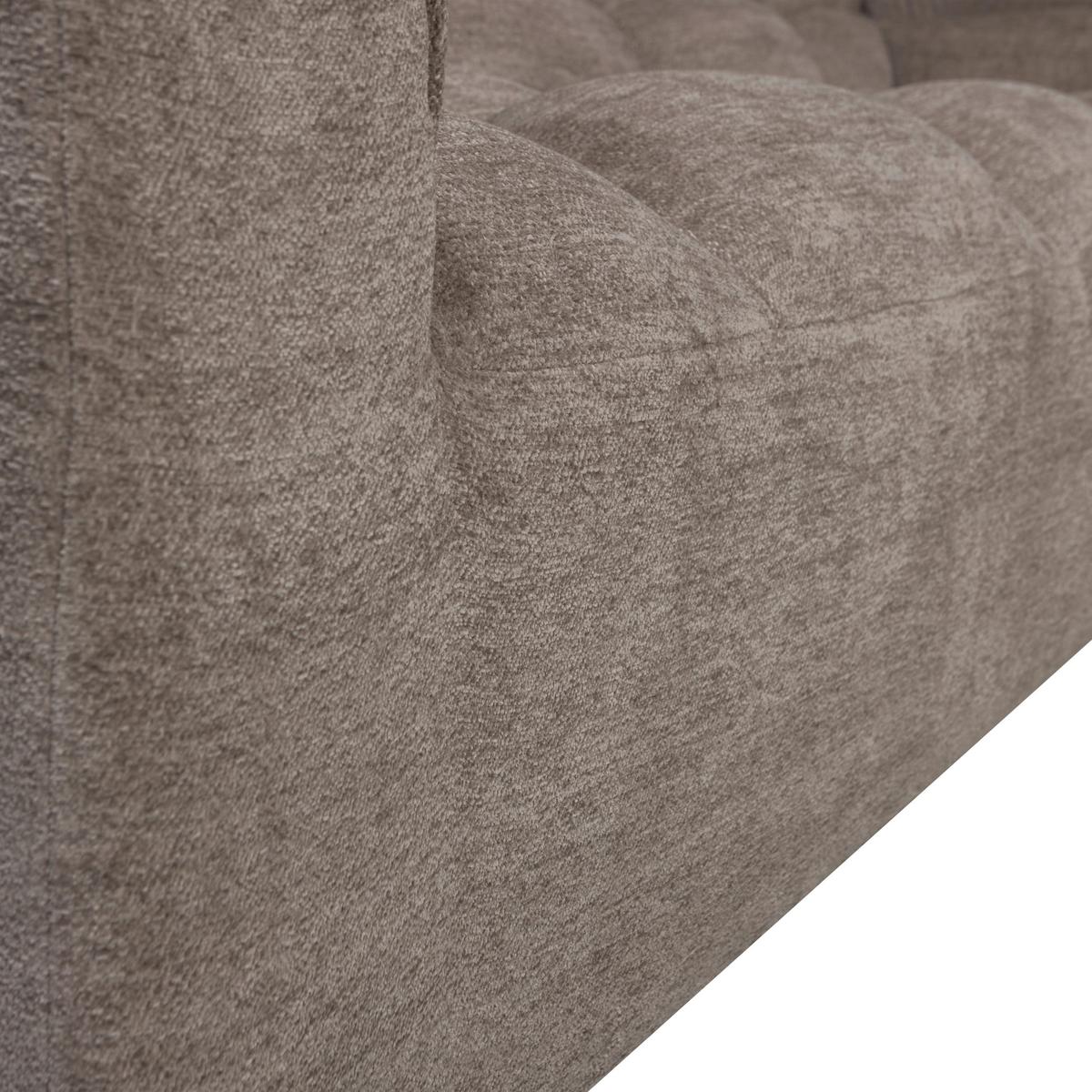 Ecksofa Tibas Sandfarben S: 280x165cm - Sandfarben/Schwarz, Design, Textil (280/165cm) - Livetastic