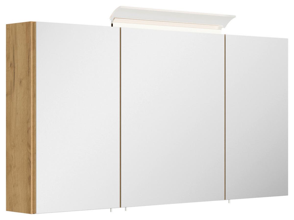 BADEZIMMER Limes, Eichefarben B: 100 cm - Eichefarben/Weiß, Basics, Keramik/Holzwerkstoff (100cm) - MID.YOU