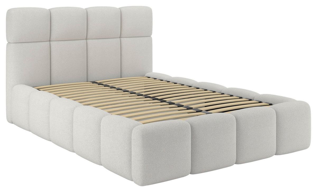 Polsterbett Cloudy Creme, Lf: 120x200 Cm - Creme, Trend, Holz/Holzwerkstoff (120/200cm) - Luca Bessoni