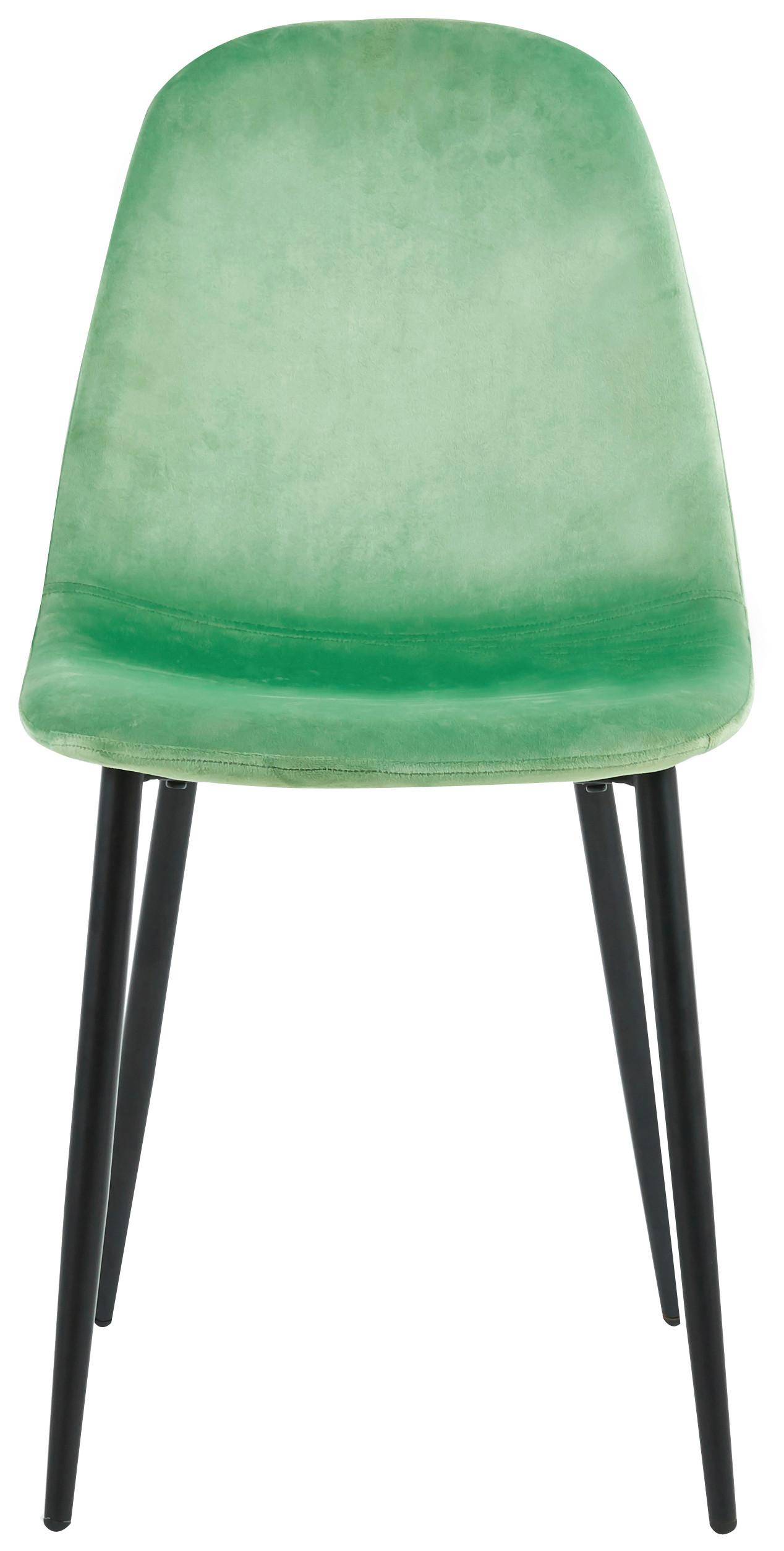 Stuhl Fiolo Mintgrün B: 41 cm - Schwarz/Mintgrün, Design, Holzwerkstoff/Metall (41/83/44cm) - MID.YOU