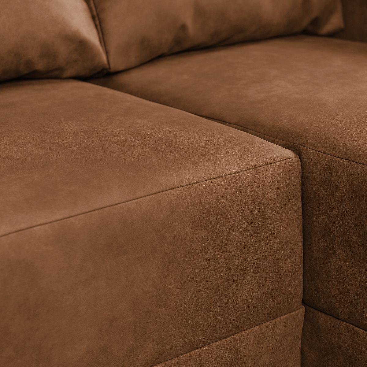 Ecksofa Grenwood Cognac S: 200x144 Cm - Cognac/Braun, Design, Textil (200/144cm) - MID.YOU