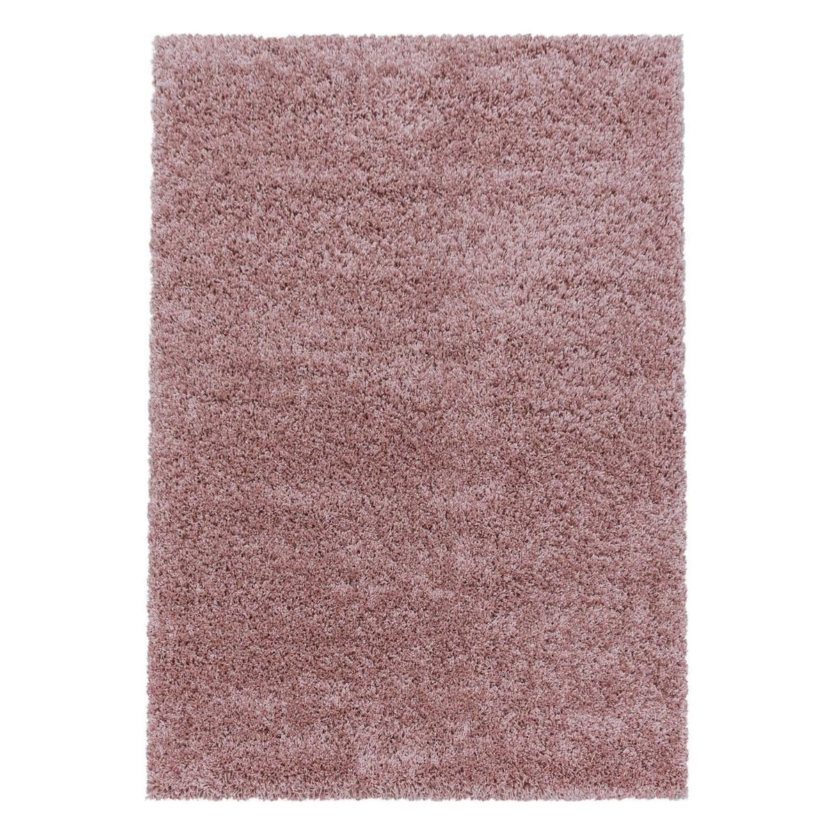 Hochflor Teppich Rosa Naturfaser Sydney 200x290 cm - Rosa, Basics, Textil (200/290cm)