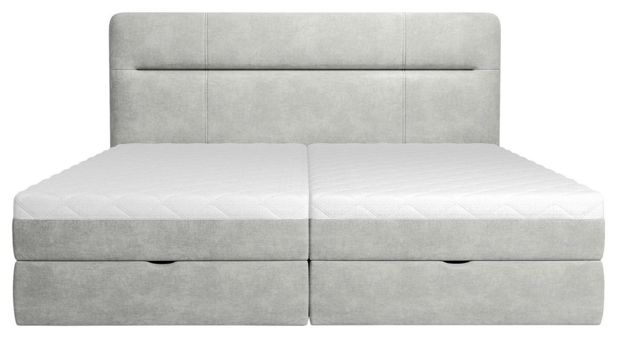 Boxbett Adriano 180x200 cm Hellgrau - Hellgrau, MODERN, Holz/Holzwerkstoff (180/200cm) - MID.YOU