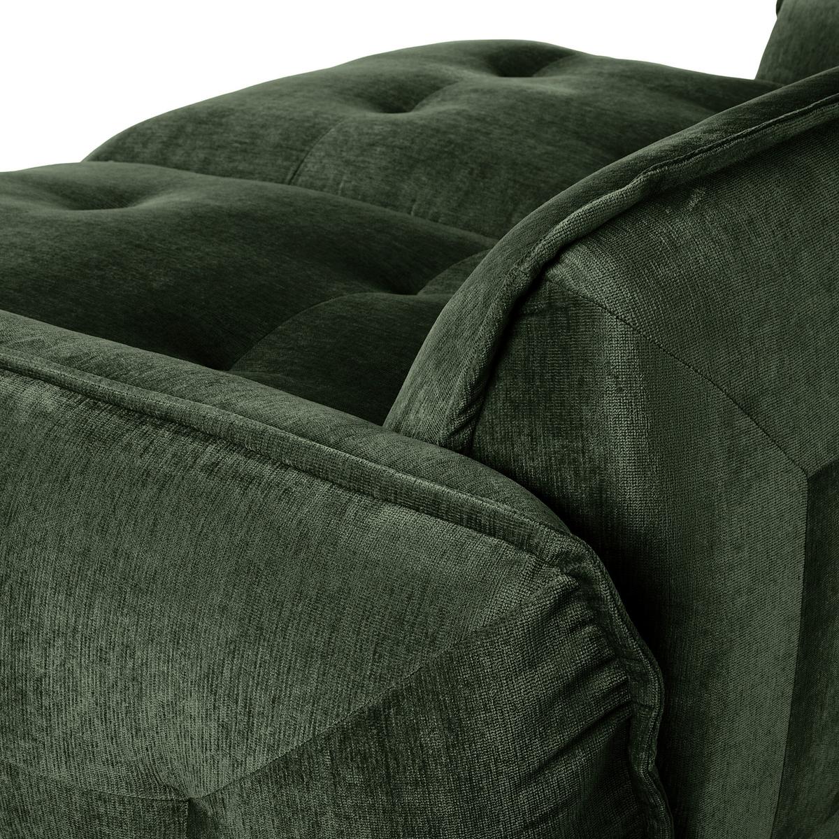 Bigsofa Fluffy, Dunkelgrün B: 285 Cm - Dunkelgrün/Schwarz, MODERN, Textil (285/87/184cm) - Trendmanufaktur