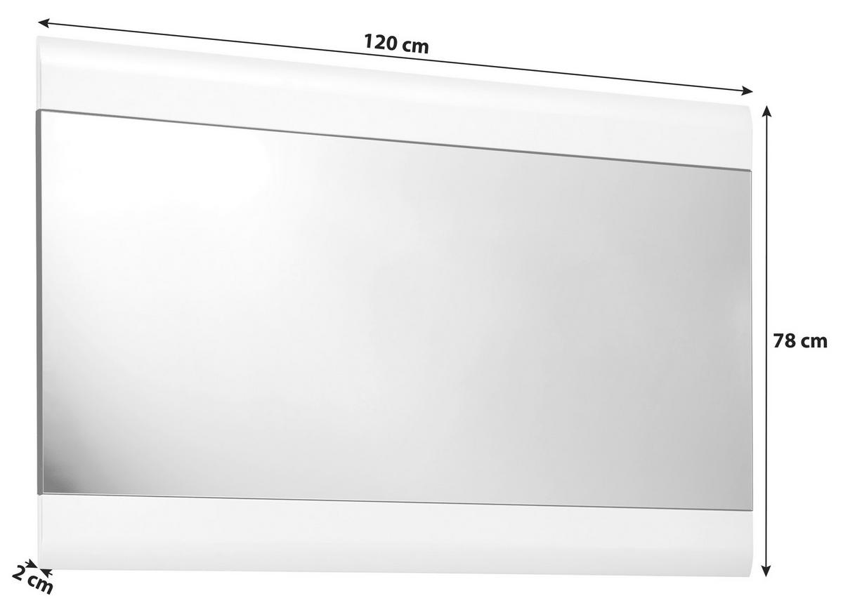 Zrcadlo AURIS - bílá, Moderní (120/78/2cm) - Luca Bessoni