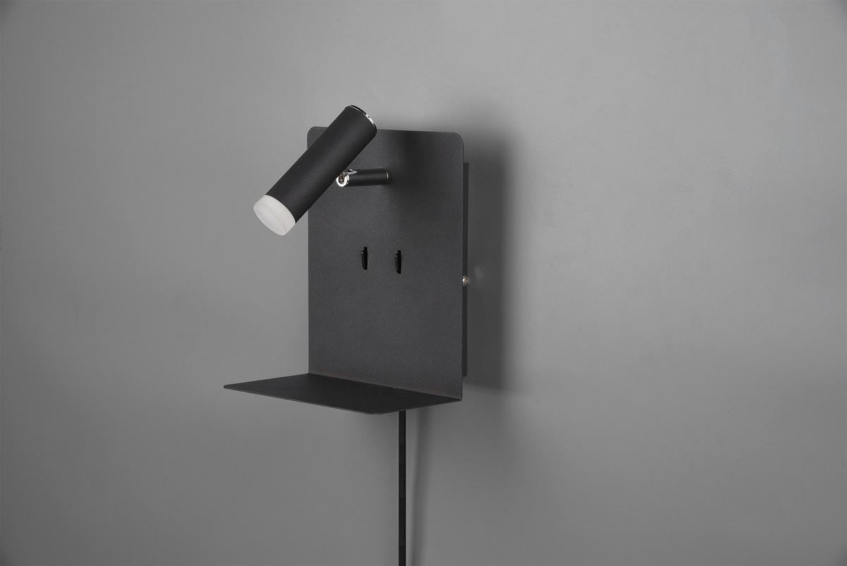LED-Wandleuchte 222570232 Element - Schwarz, Basics, Metall (20/16/14cm) - Trio Leuchten
