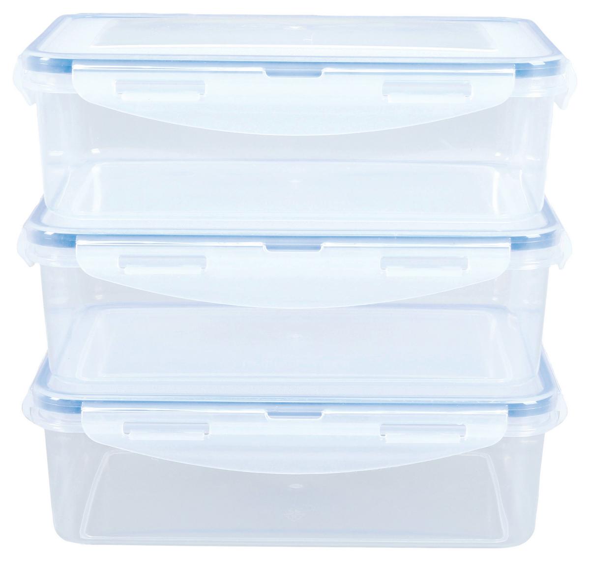 FRISCHHALTEDOSENSET GOURMETMAXX - Blau/Transparent, Basics, Kunststoff (18,8/13,7/6,8cm) - GOURMETMAXX