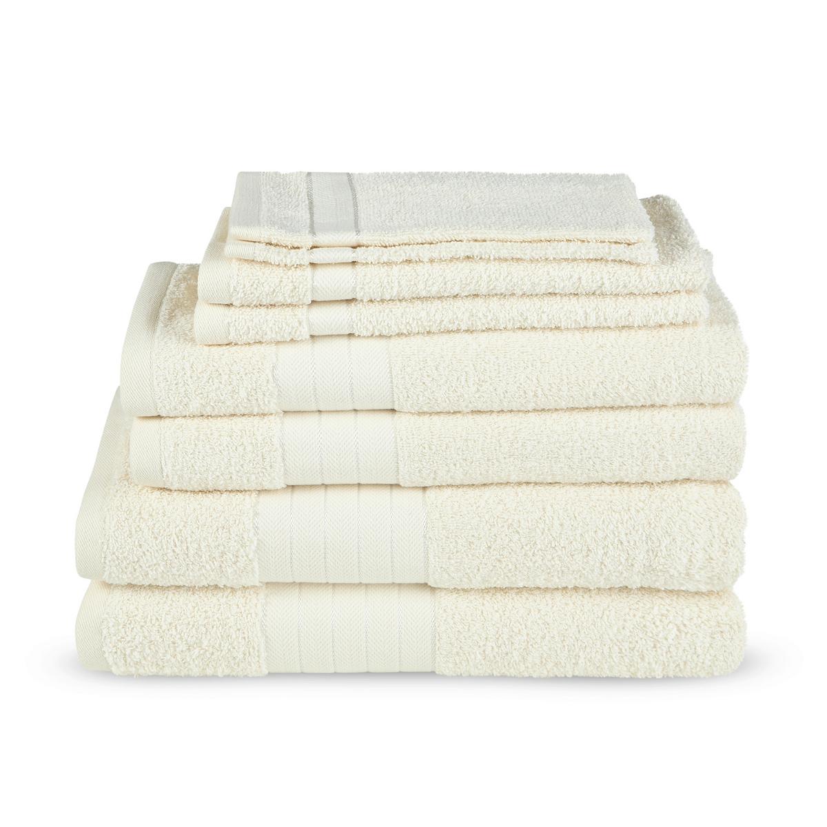 Frottierset Ecru 8-teilig - Ecru, Basics, Textil (70/140null)