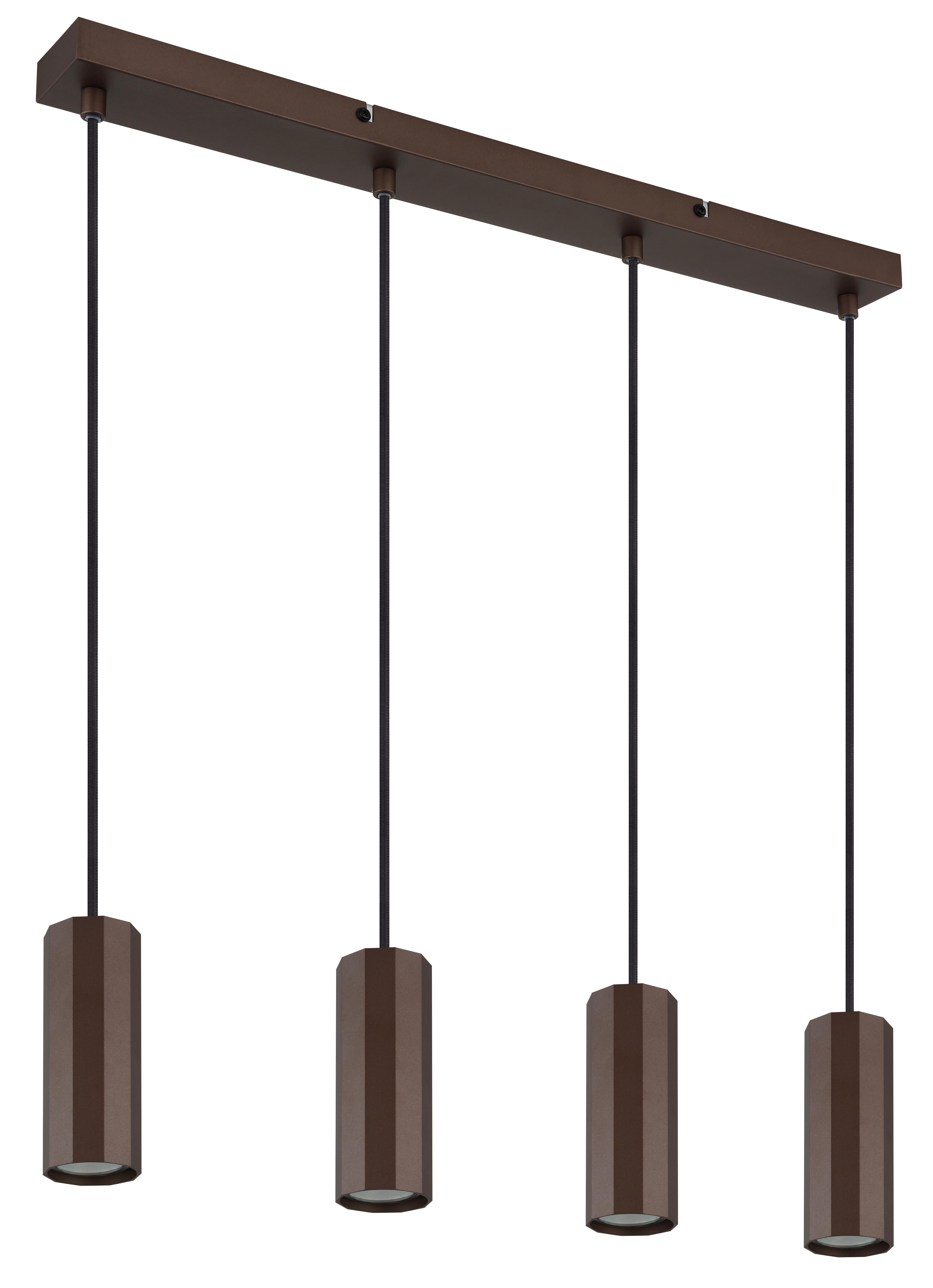 Hängeleuchte 57919-4h - Bronzefarben, Design, Metall (61/6/120cm) - Globo