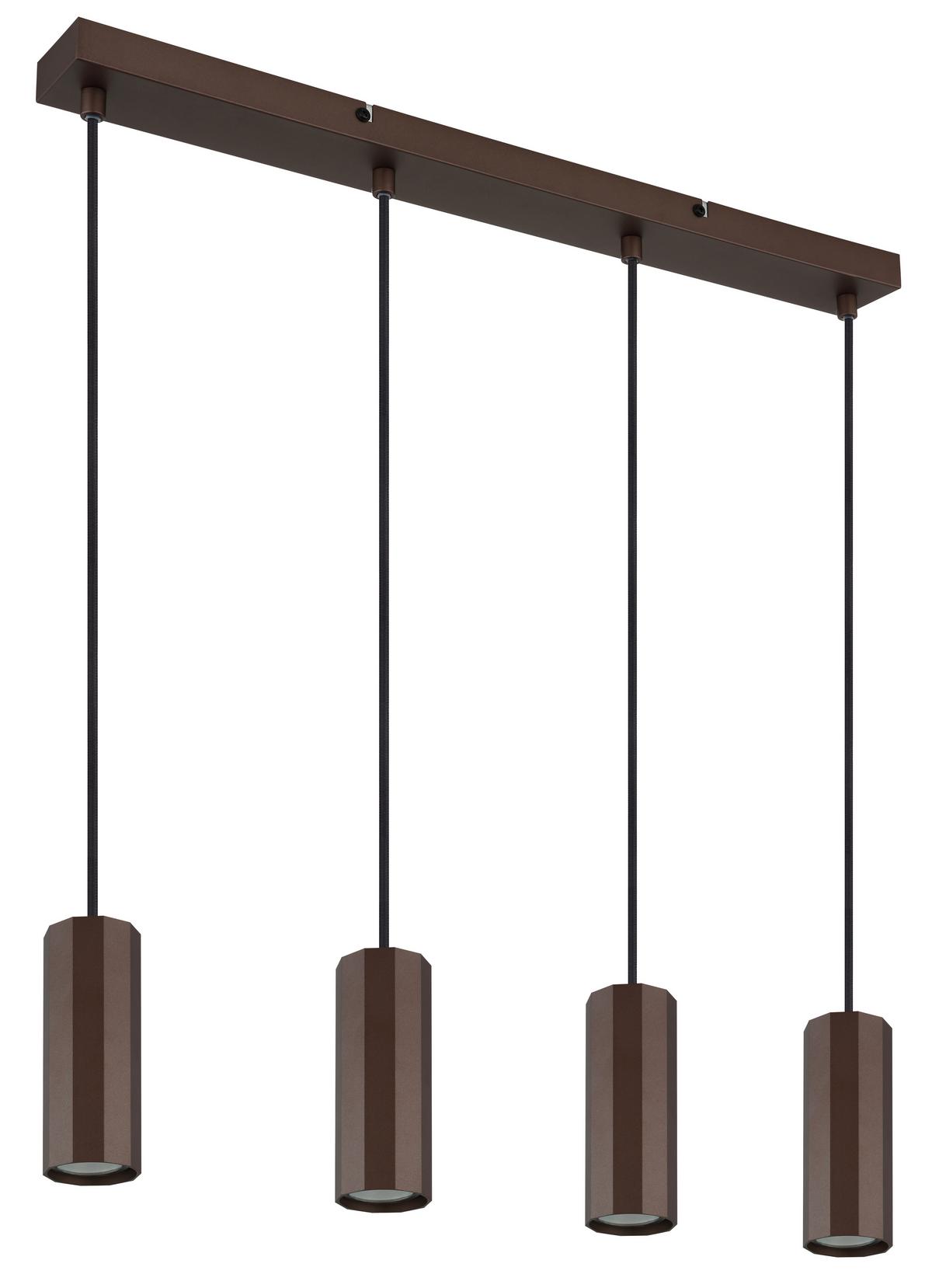 Hängeleuchte 57919-4h - Bronzefarben, Design, Metall (61/6/120cm) - Globo