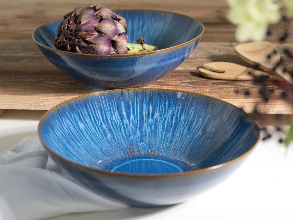 Schüsselset Sea Breeze Steinzeug 2-teilig - Multicolor, Design, Keramik - Creatable