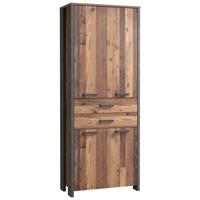 Aktenschrank Cliff Braun/Dunkelgrau B 86 cm - Dunkelgrau/Braun, KONVENTIONELL, Holzwerkstoff/Kunststoff (86/221/42cm) - MID.YOU