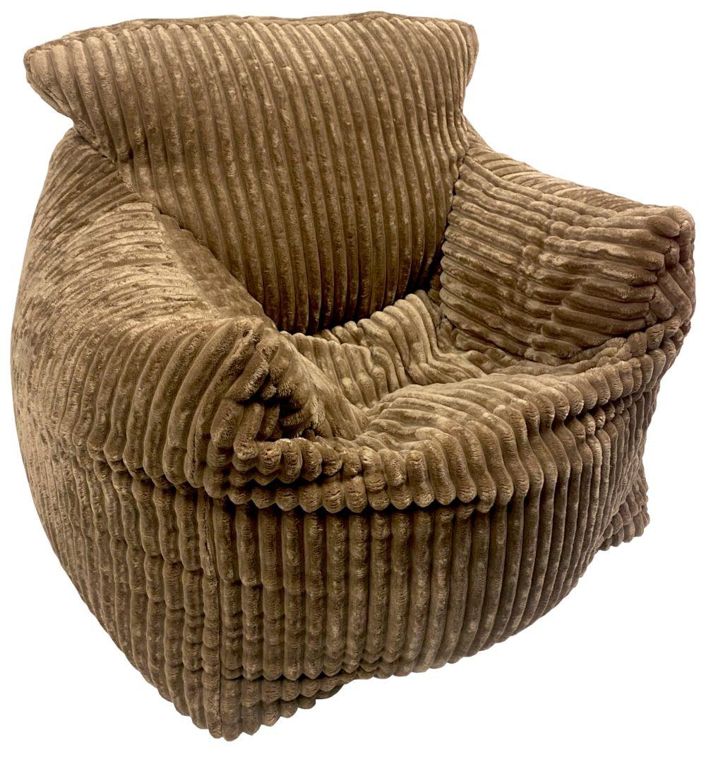 Sedací vak VALLVIK, svetlohnedý menčester TILIA - svetlohnedá, Design, textil (90/85/100cm)