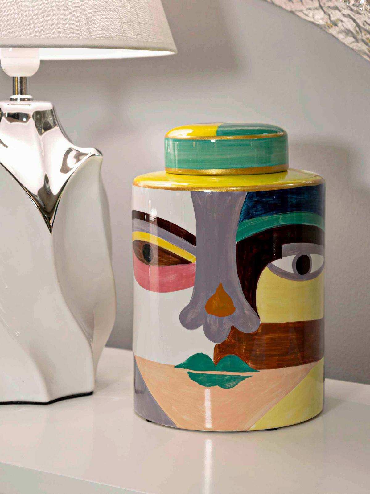 Vase Pot Piccassy Color Top Multicolor B: 19 cm - Multicolor, Basics, Keramik (19/28/19cm)