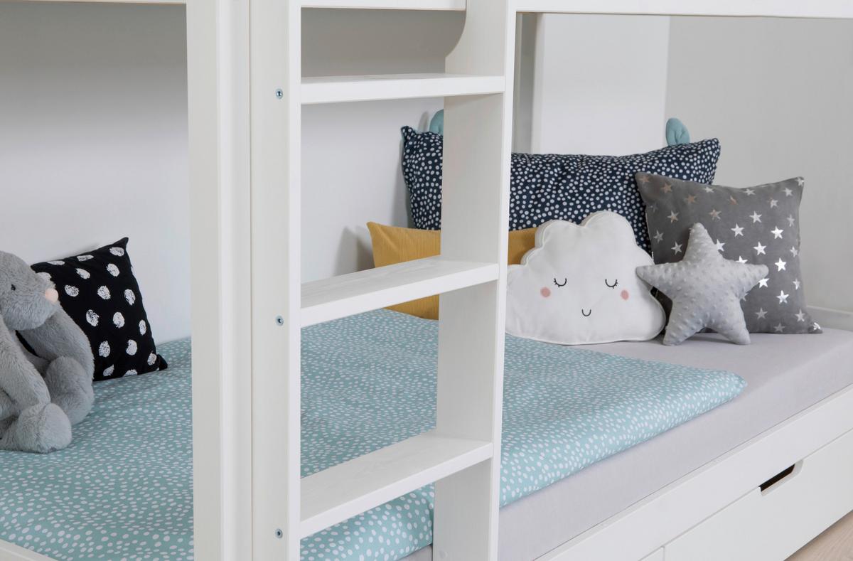 Etagenbett 970538 Rene - Weiß, MODERN, Holz (90/200cm) - MID.YOU