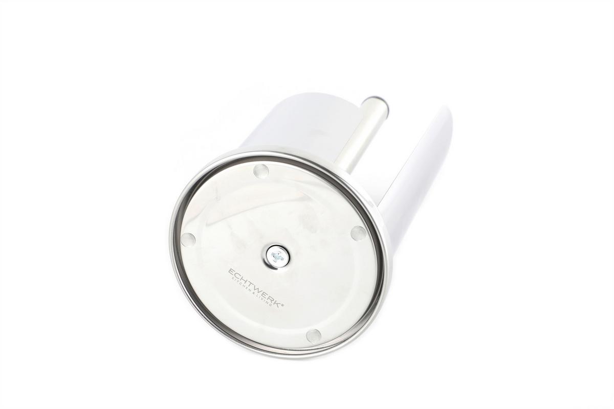 Küchenrollenhalter Edelstahl Silberfarben Rutschfest - Silberfarben, Basics, Metall (15,5/33cm) - Echtwerk