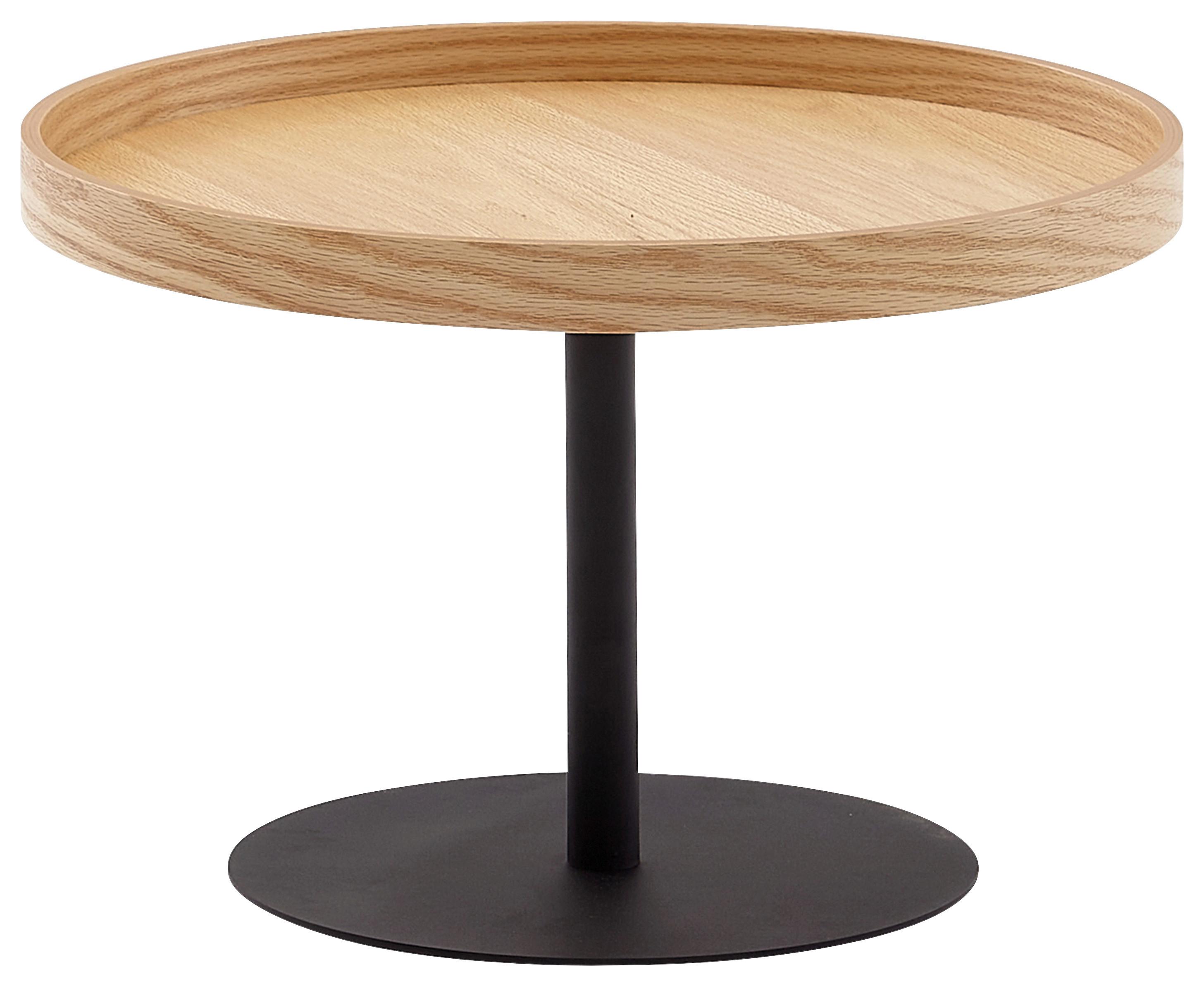 Konferenčný stolík P: 61cm - hnedá/čierna, Modern, kov/kompozitné drevo (61/40/40cm) - MID.YOU