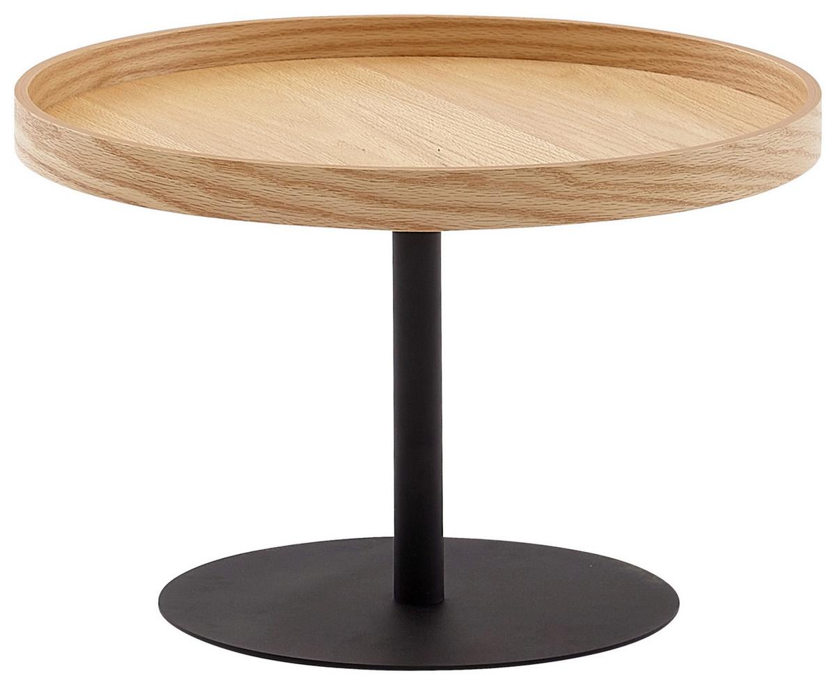 Konferenčný stolík P: 61cm - hnedá/čierna, Modern, kov/kompozitné drevo (61/40/40cm) - MID.YOU