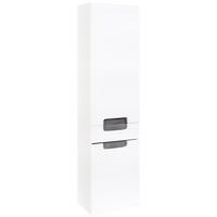 Hochschrank Mit Türdämpfer Siena 40cm, Weiß/eiche Dekor - Weiß/Silbereichenfarben, MODERN, Holzwerkstoff (40/154/27cm) - Held