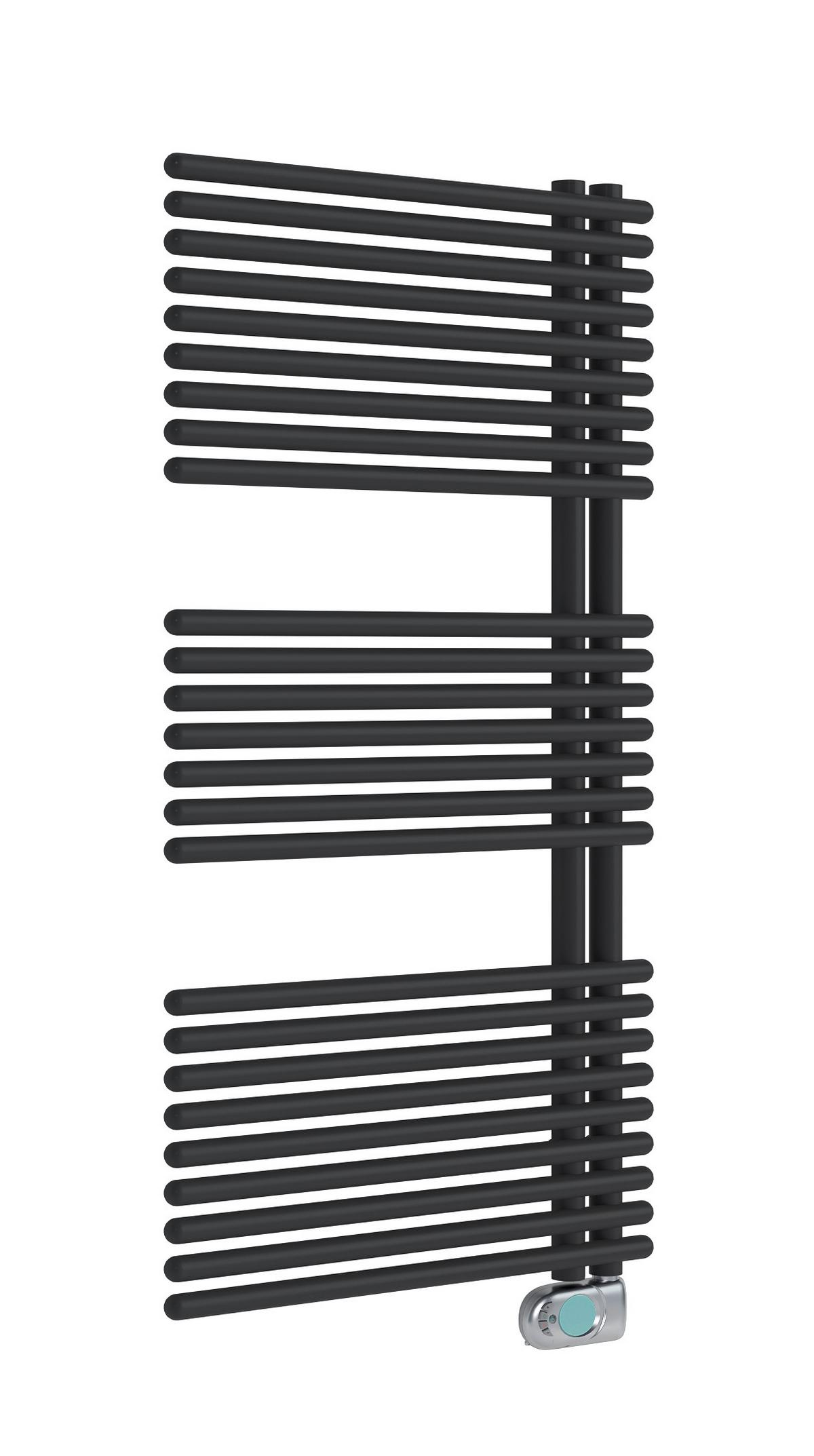 Handtuchheizkörper Wien Bxl 60x113,2 Cm Gerade - Schwarz, Basics, Metall (60/113,2cm) - Sanotechnik