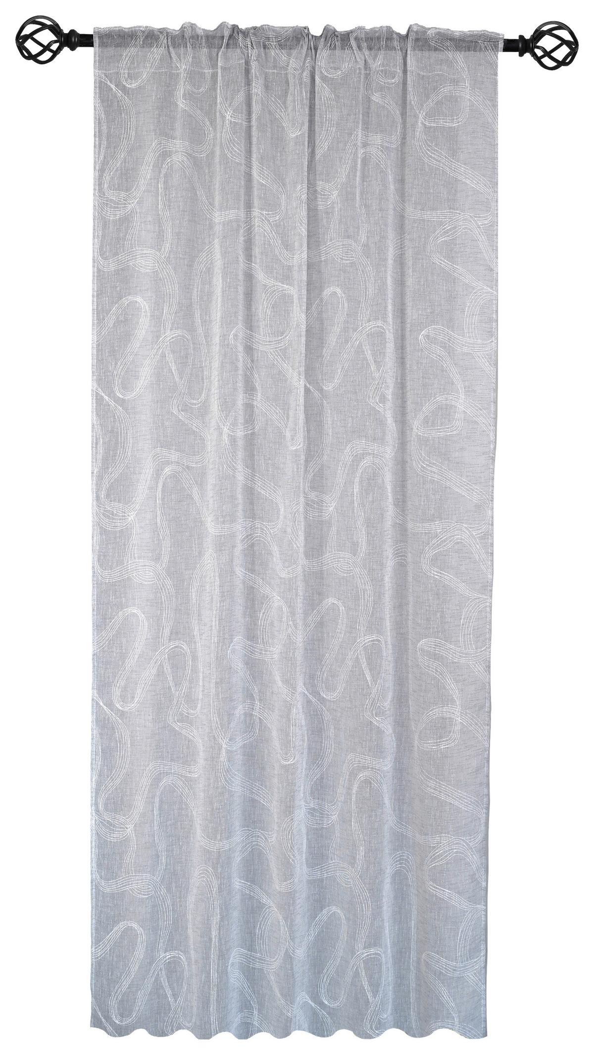 Fertigvorhang Valencia - Grau, MODERN, Textil (140/245cm) - Luca Bessoni