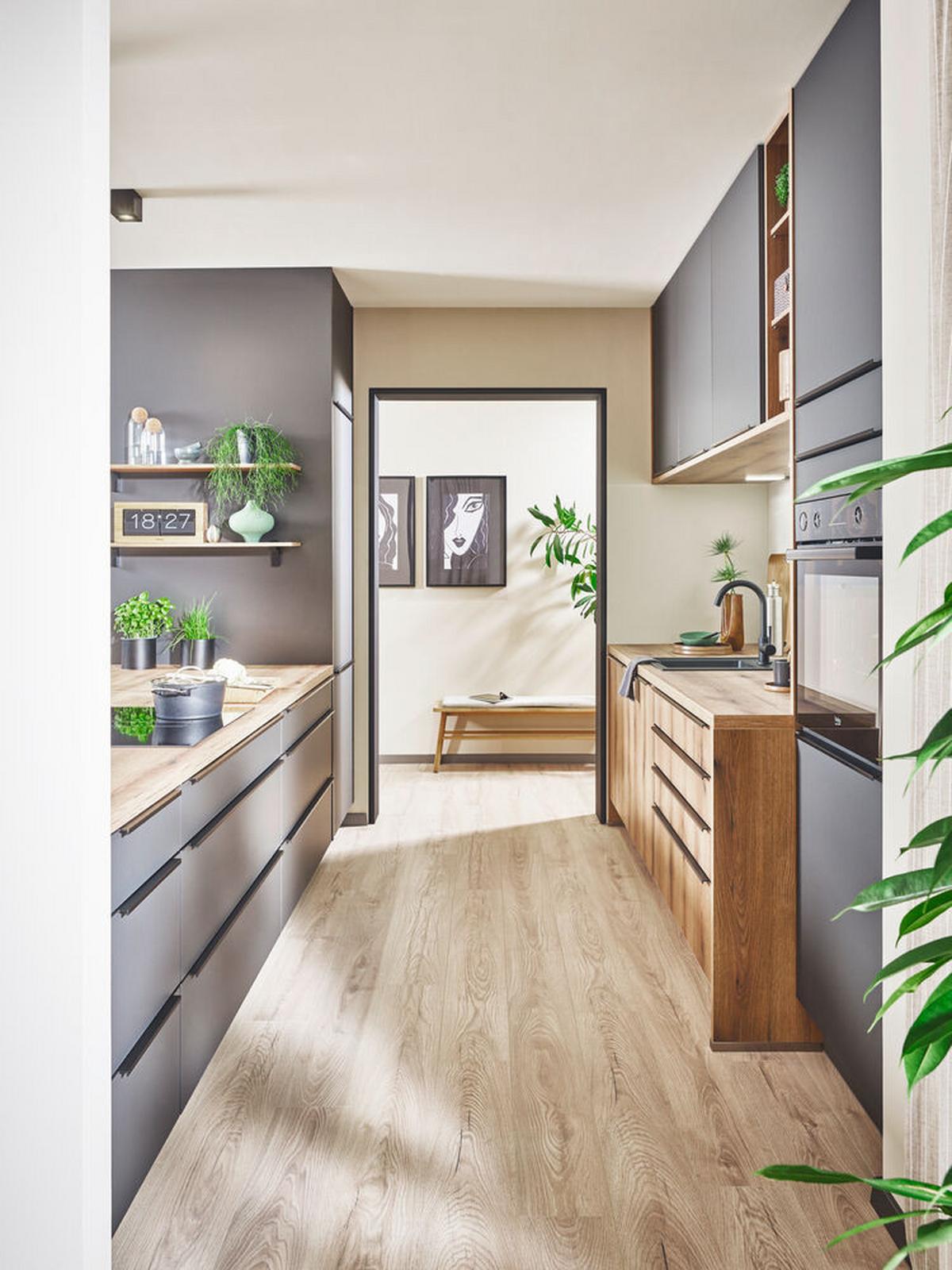 Einbauküchen Pn 210 Frei Planbar Modernes Design - Holzwerkstoff - Pino