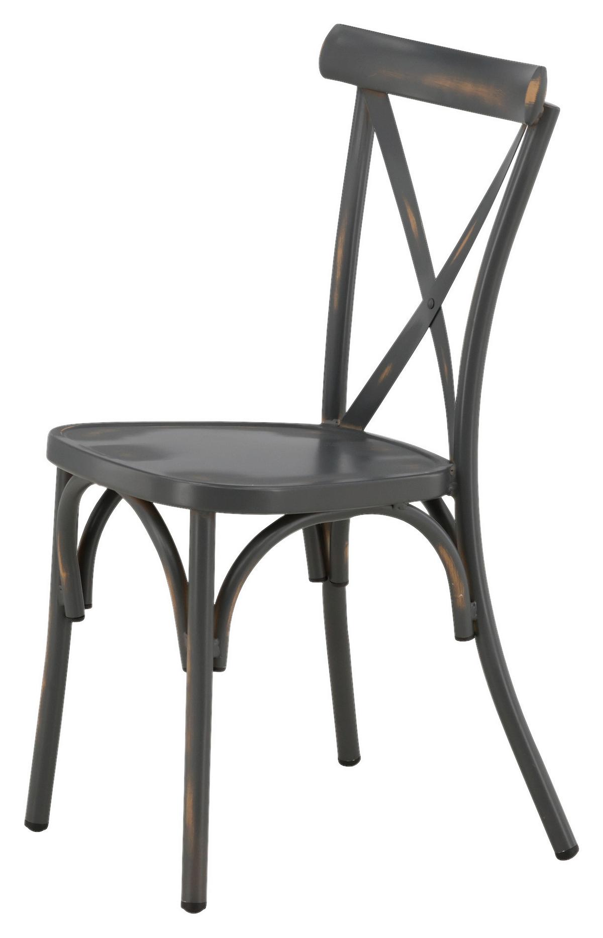 Gartenstuhl-Set Tablas Aluminium - Schwarz, KONVENTIONELL, Metall (48/88/48cm) - Gardenson