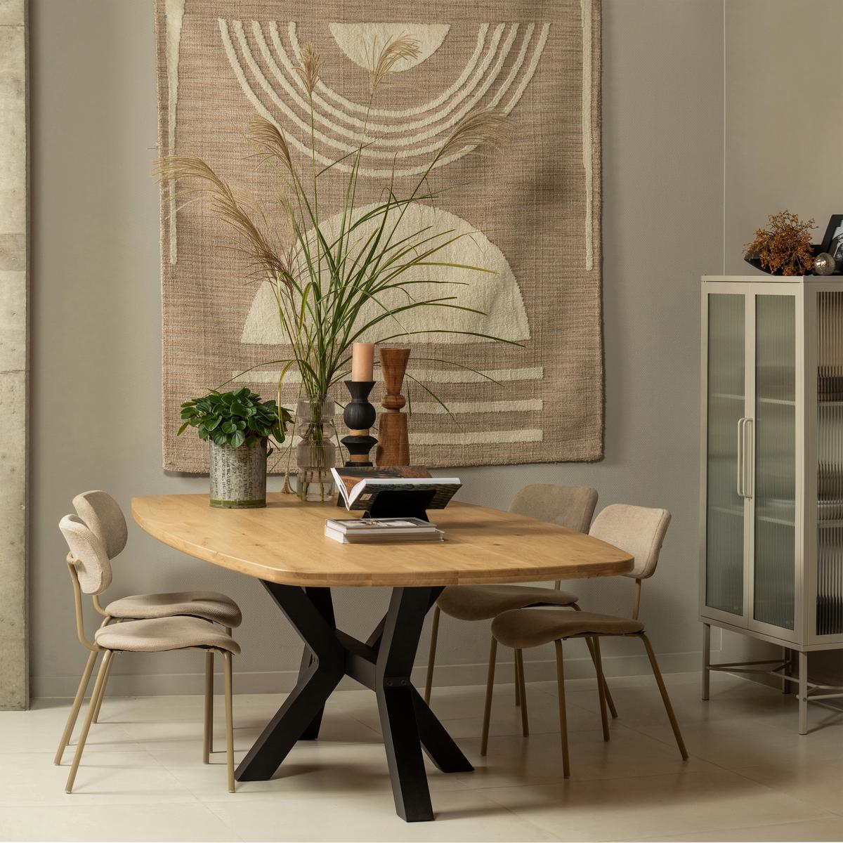 TISCHGESTELL Tablo Schwarz B: 141cm - Schwarz, MODERN, Metall (141/72/79cm) - Livetastic