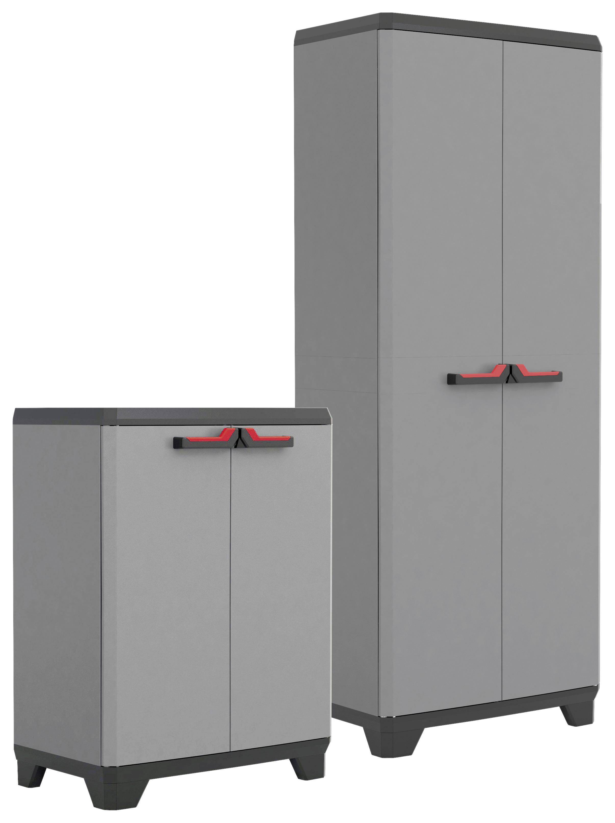 Werkzeugschrank Stilo 2er-Set Kunststoff - Grau, Basics, Kunststoff (68/173/39cm) - Keter