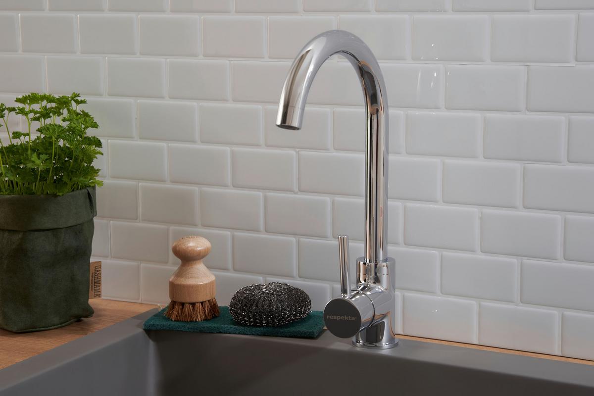 Spüle Respekta Denver Kunststein Bxt: 86x50 cm - Grau, Trend, Glas/Kunststoff (86/20/50cm) - Respekta