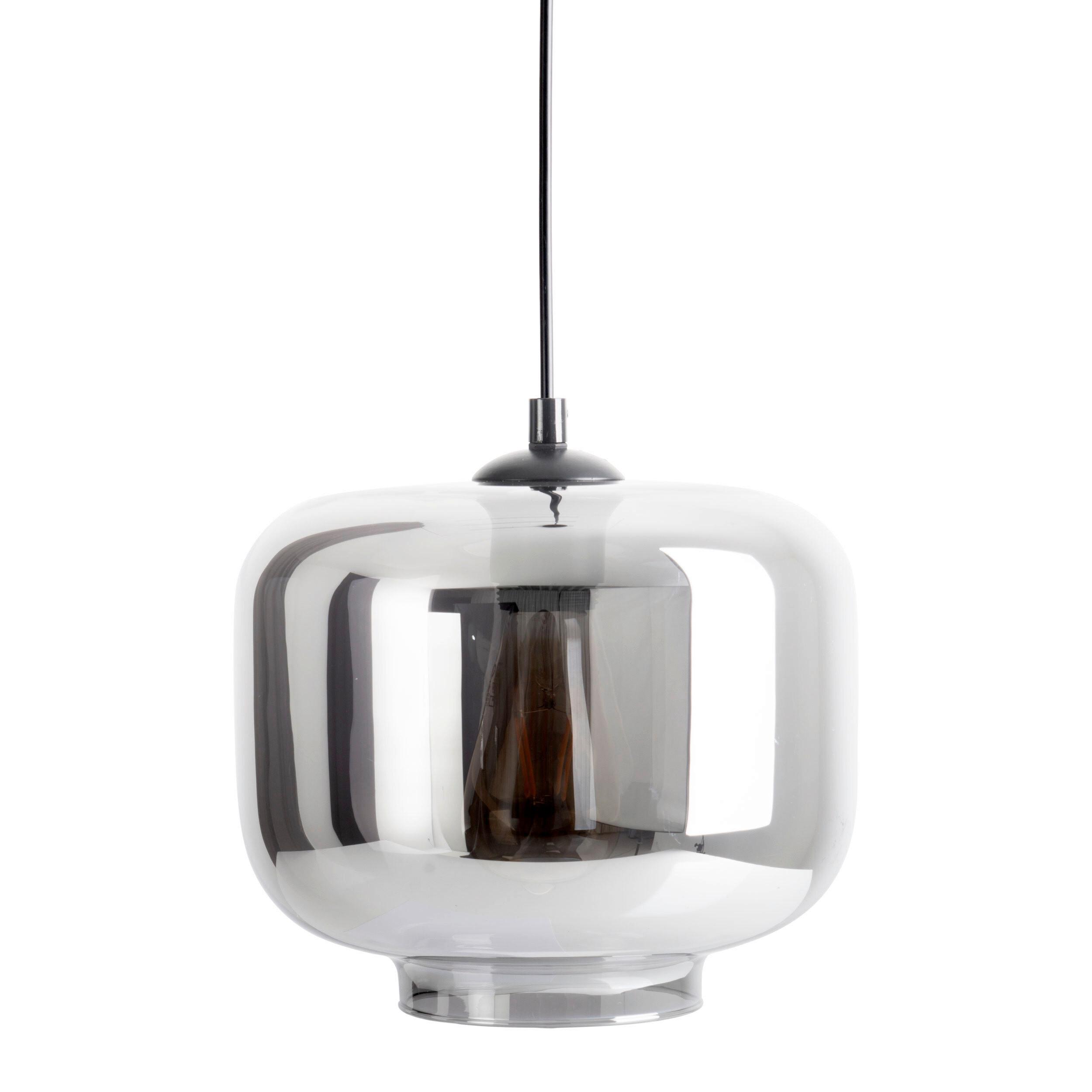 Hängeleuchte Vaso H: 156 cm 1-Flammig Pendelleuchte - Anthrazit/Schwarz, Design, Glas/Metall (25/121cm) - Näve